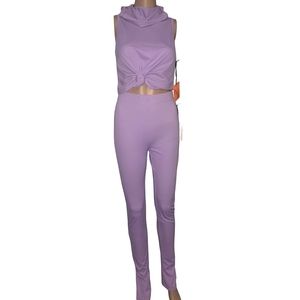 Purple 2 piece athleisure set